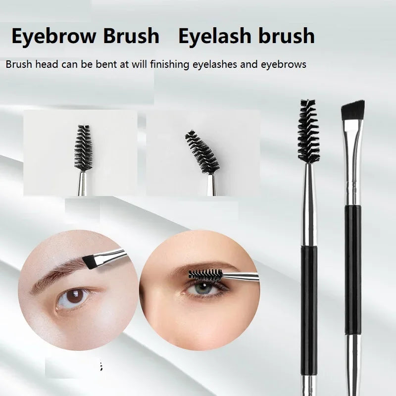 Professional Microbrow Eyebrow Brush | Dual-Use Brow Eyeliner & Concealer Brush with Wool Fiber Bristles 2026