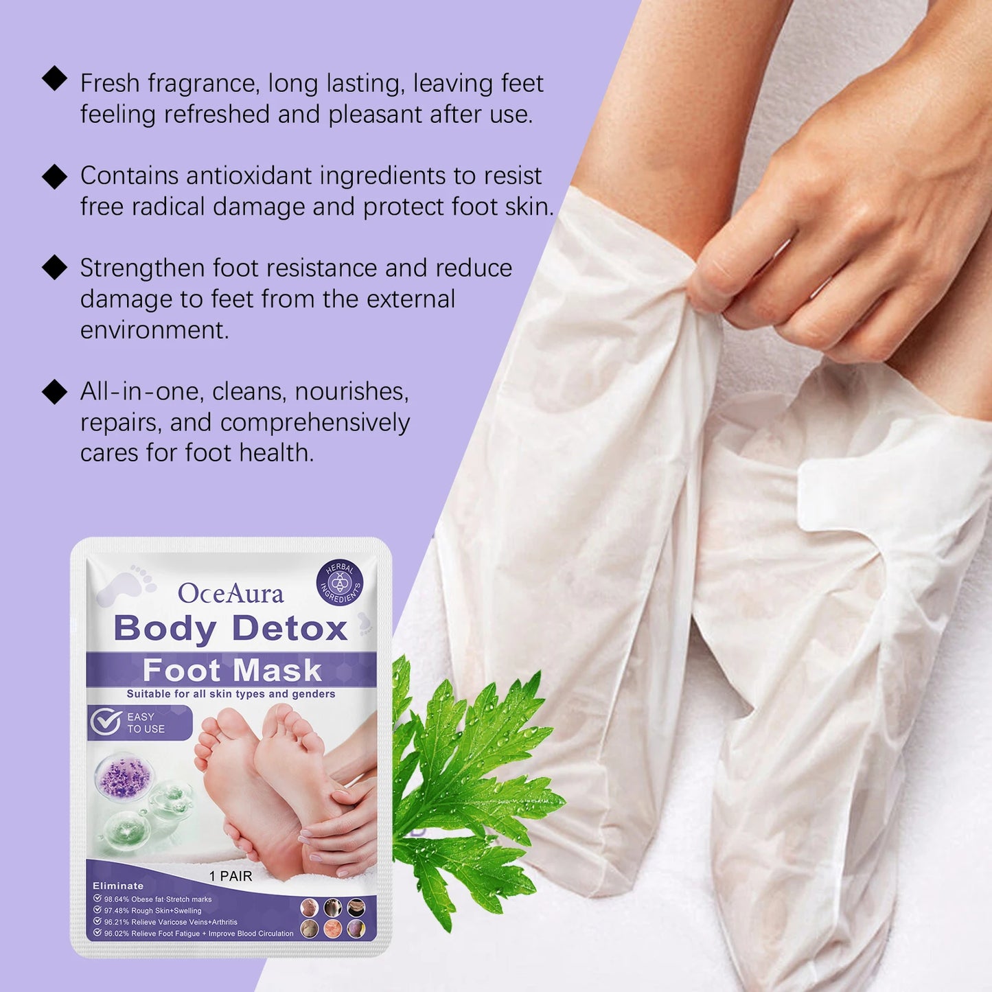 Deep Cleansing Foot Mask | Moisturizes & Relieves Discomfort