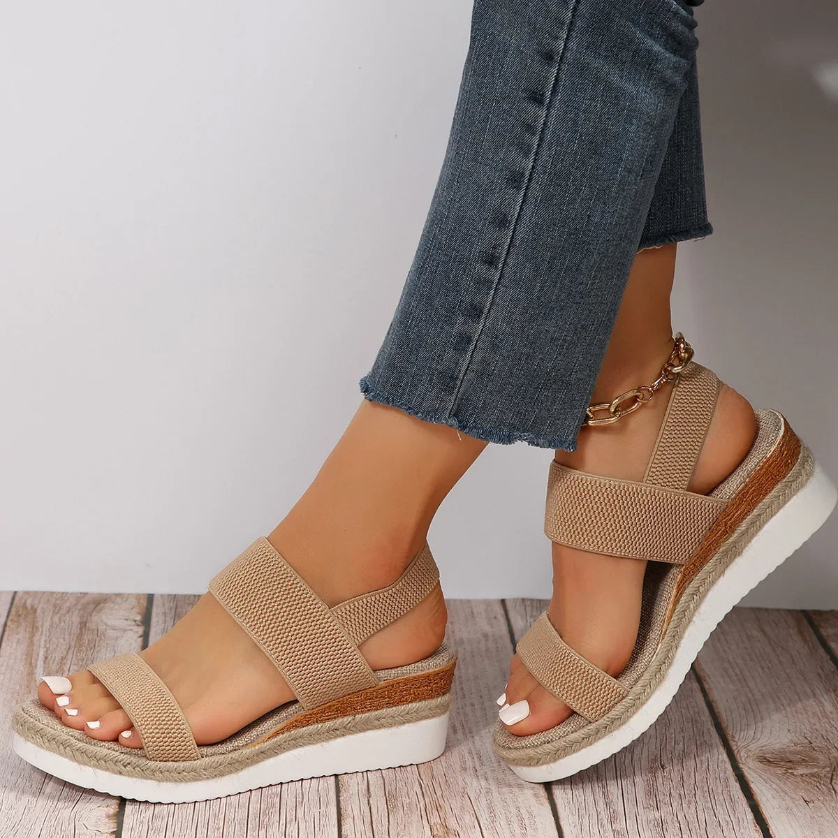 Stylish Women's Wedge Heeled Platform Sandals for Summer Comfort