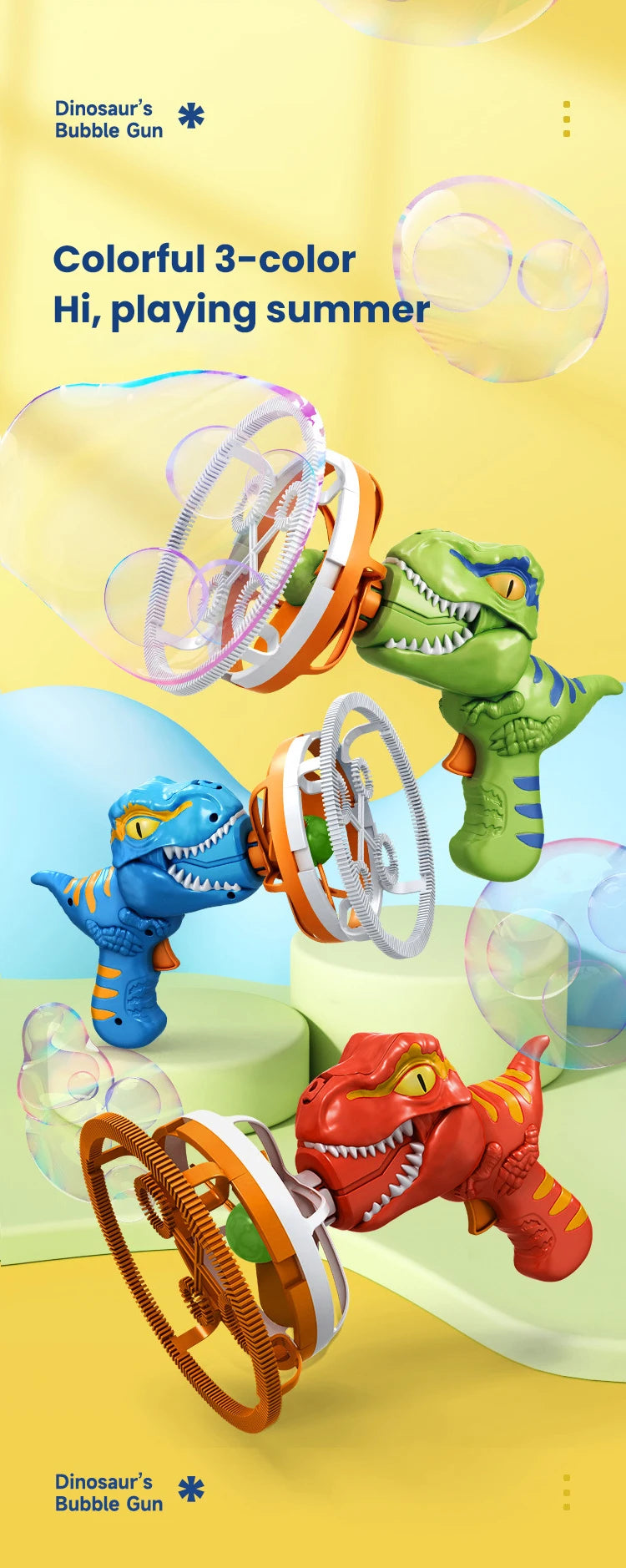 Dinosaur Electric Bubble Gun | Fun Automatic Bubble Machine for Kids