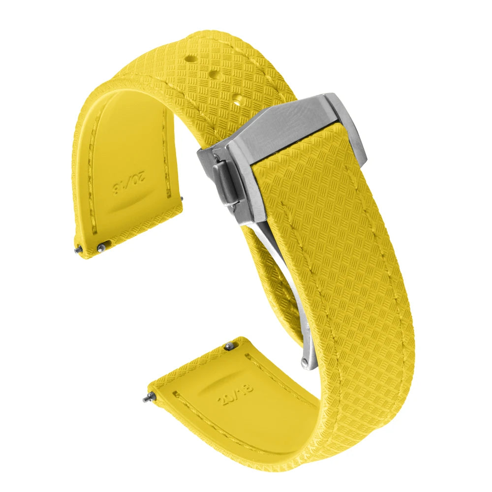 Universal Tropical FKM Rubber Watch Strap | Quick-Release Dive Bracelets