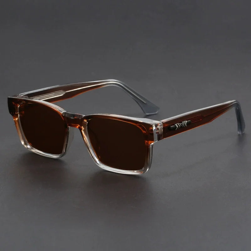 Fashionable Retro Square Full Frame Sunglasses for Men