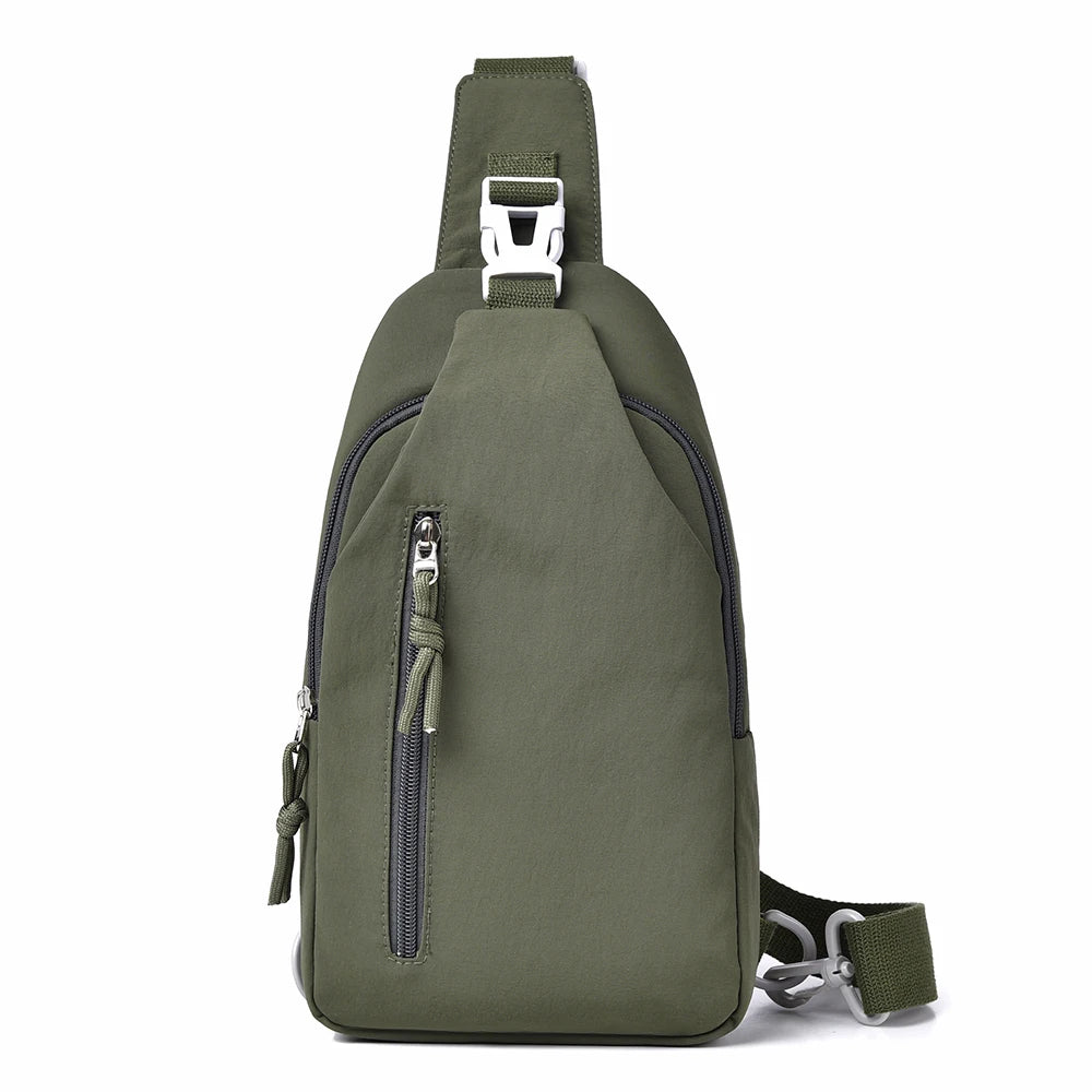 Large-Capacity Nylon Cross-Body Bag for Commuting and Travel
