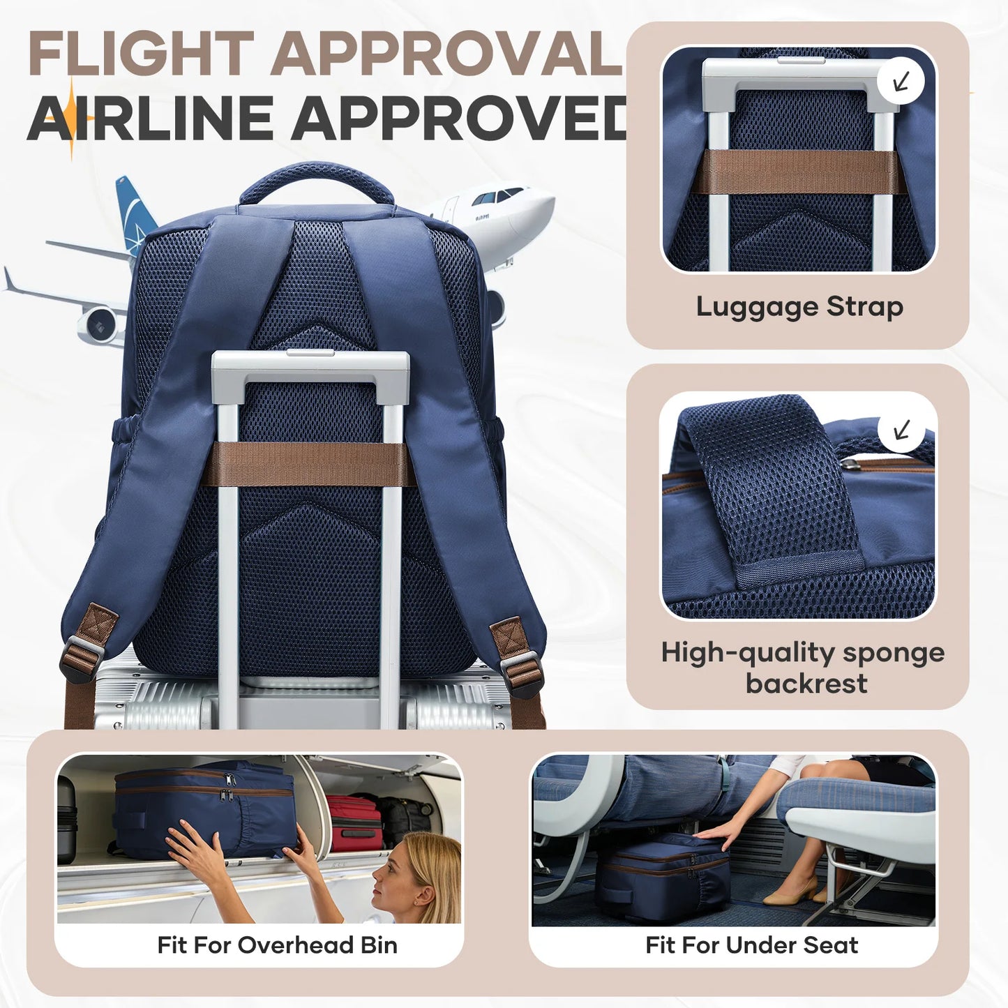Mochila de Viaje de Gran Capacidad | Ideal como Equipaje de Mano para la Escuela y Viajes