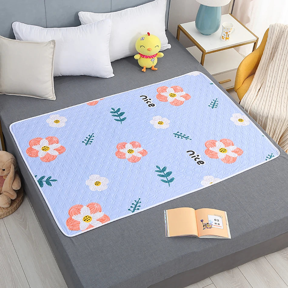 Waterproof 4-Layer Cartoon Dino Diapering Mat | Baby Care Essential