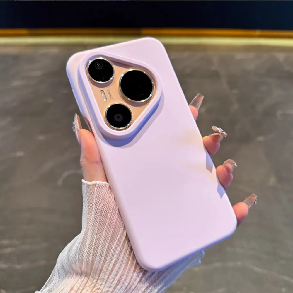 Liquid Silicone Phone Case For Huawei Pura 80 Pro Pura 70 P60 P50 P40 P30 Pro Mate 70 60 50 Luxury Soft Skin Smooth Cover Funda