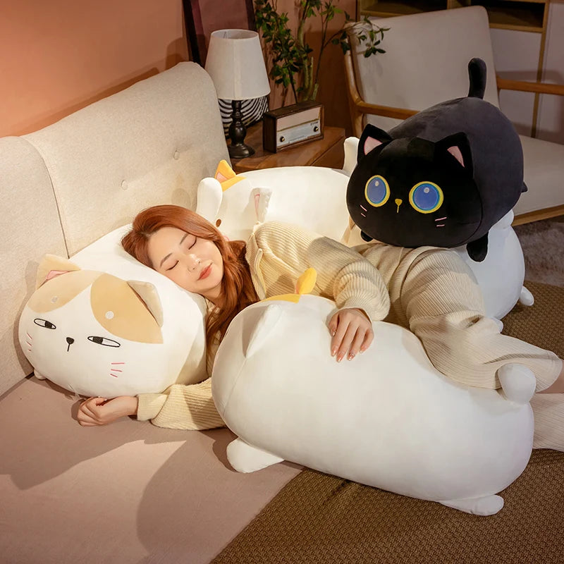 Cute Kawaii Cat Plush Toys | Soft Plush Sleep Pillow Cushion