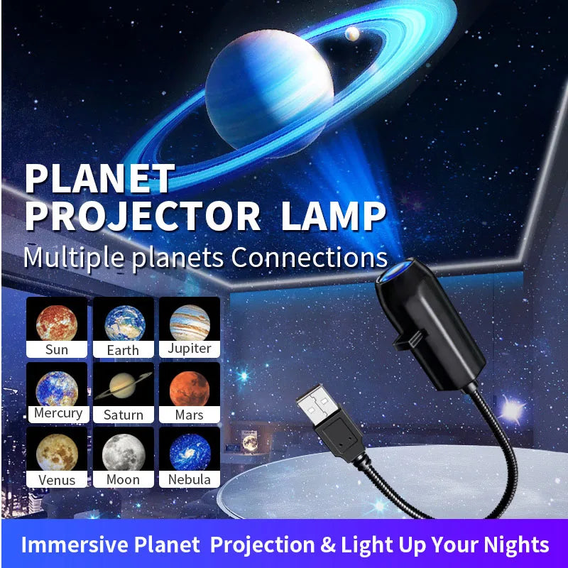 Rotatable Halloween Moon Lamp Projector for Holiday Decor Lighting