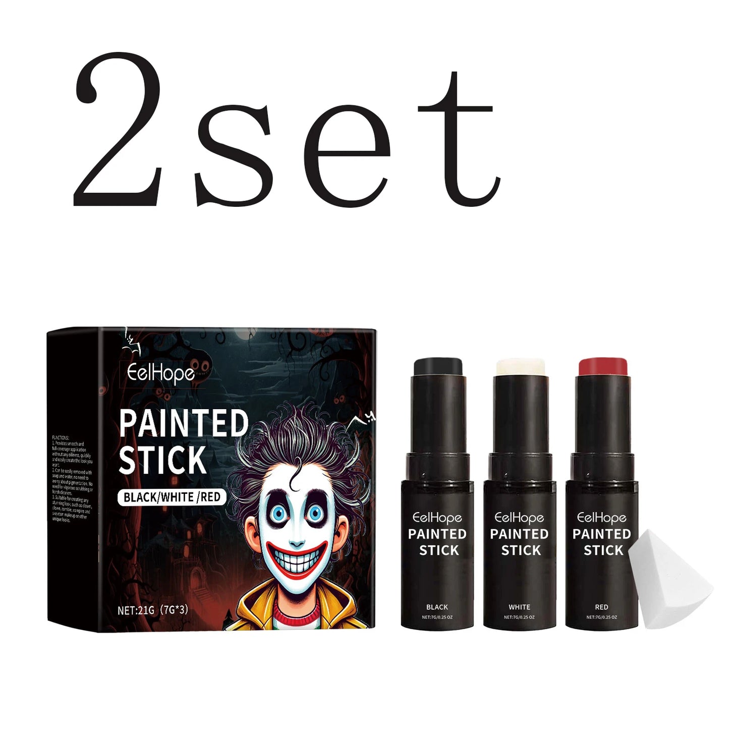 Halloween Body Paint Stick Set | Full-Coverage Makeup Essentials