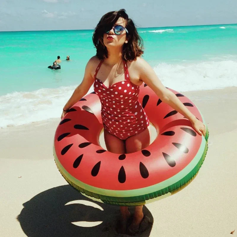 Watermelon Pool Floats | Fun Inflatable Swimming Ring for All Ages