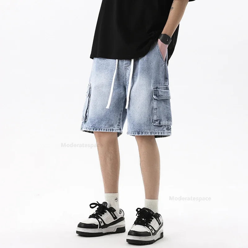 Men's Summer Retro Fashion Denim Shorts | Multi-pocket & Comfortable