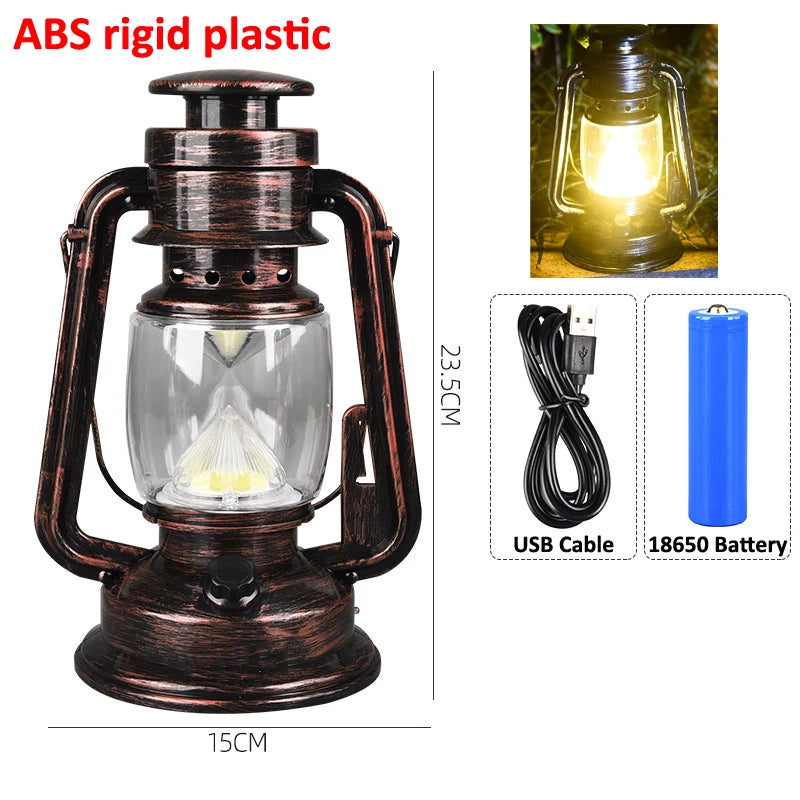 Rechargeable Vintage Camping Lantern | Essential for Outdoor Fun