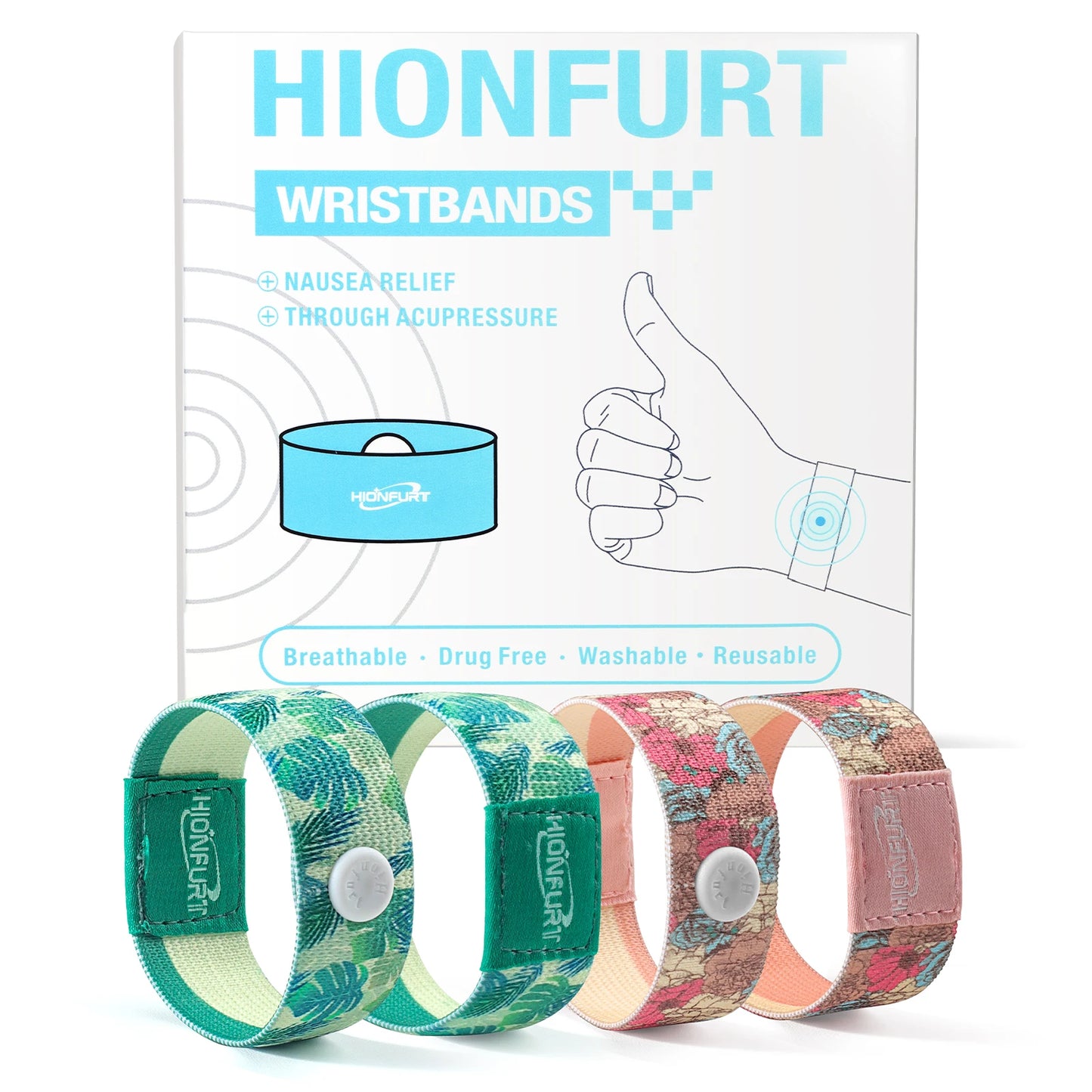 Acupressure Wristbands for Motion & Morning Sickness Relief