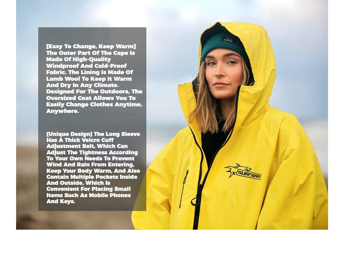 Quick Drying Surf Changing Robe | Weatherproof Jacket & Cloak