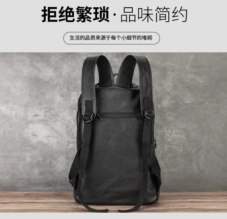 Men's Genuine Leather Business Backpack | Stylish & Functional
