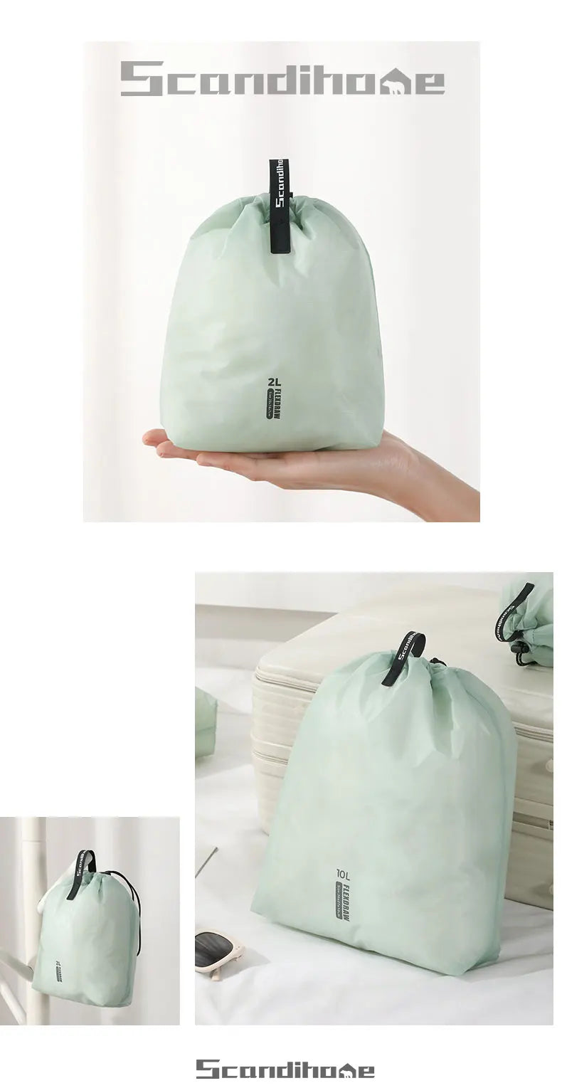 Large Capacity Waterproof Storage Bag for Clothes Travel Organizer Pouch with Multiple Pockets for Outdoor Hiking Camping