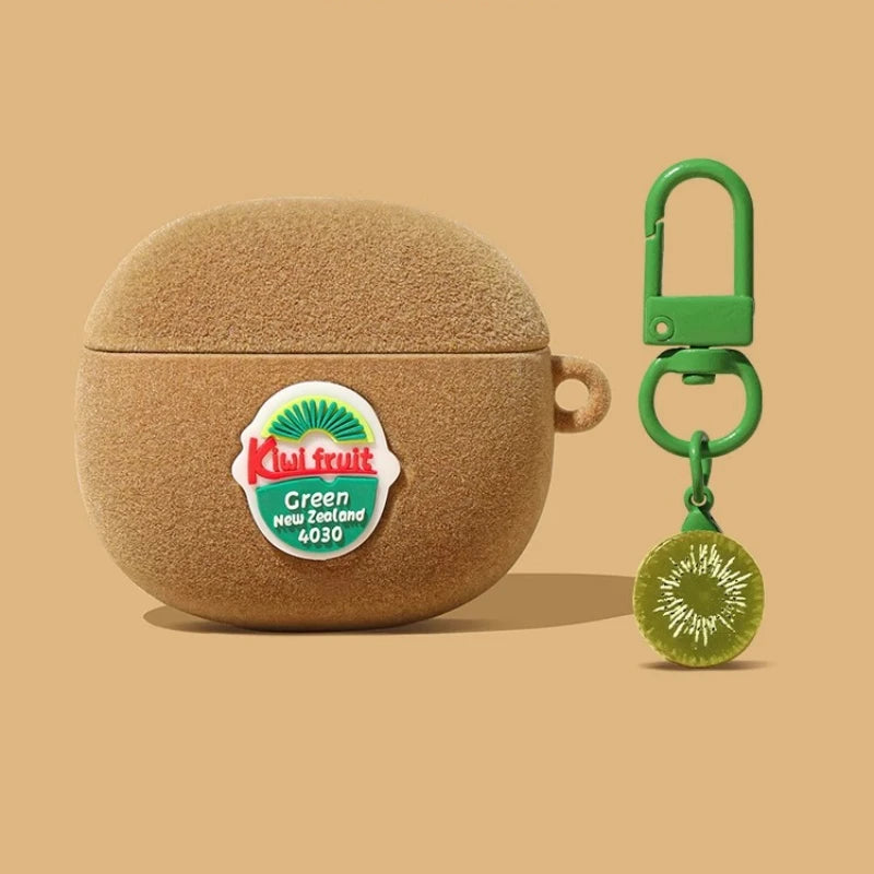 3D Kiwifruit AirPods Case | Protective Silicone Cover & Pendant