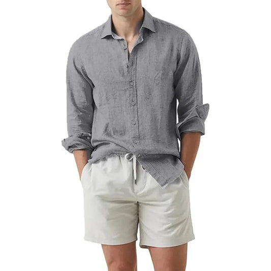 Men's Solid Color Hawaiian Shirts | Casual Summer Beachwear