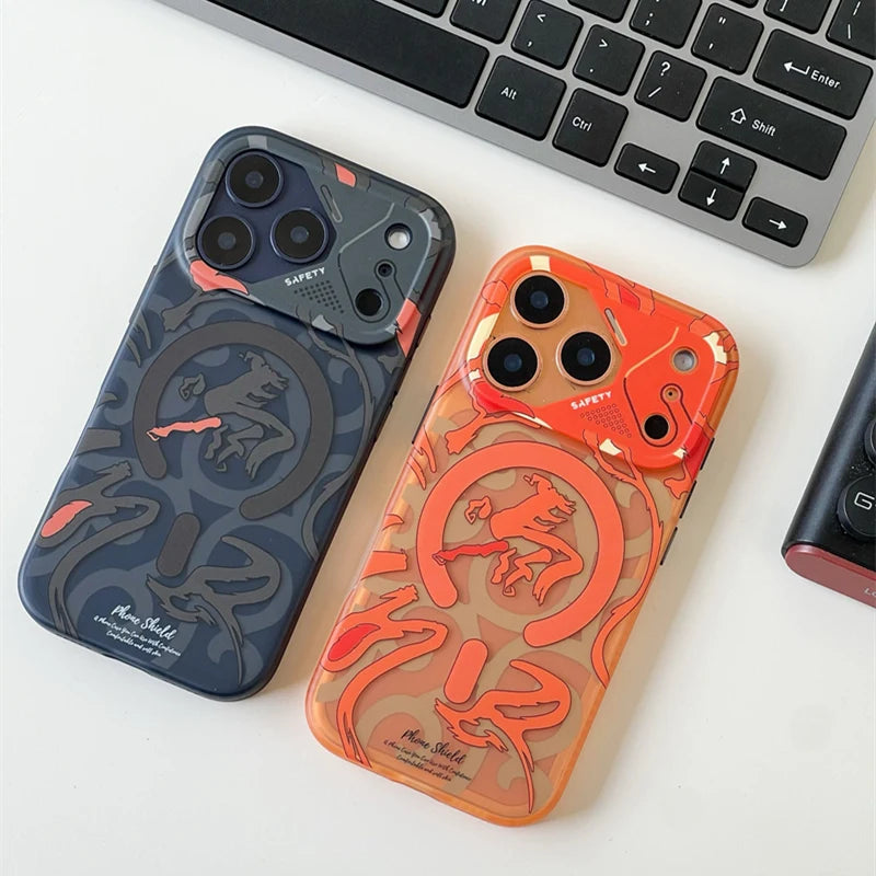 Magnetic Geometric Graffiti Case | Wireless Charging Compatible