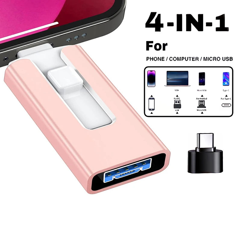 4in1 OTG Flash Drive 512GB | USB 3.0 & Type-C Memory Stick