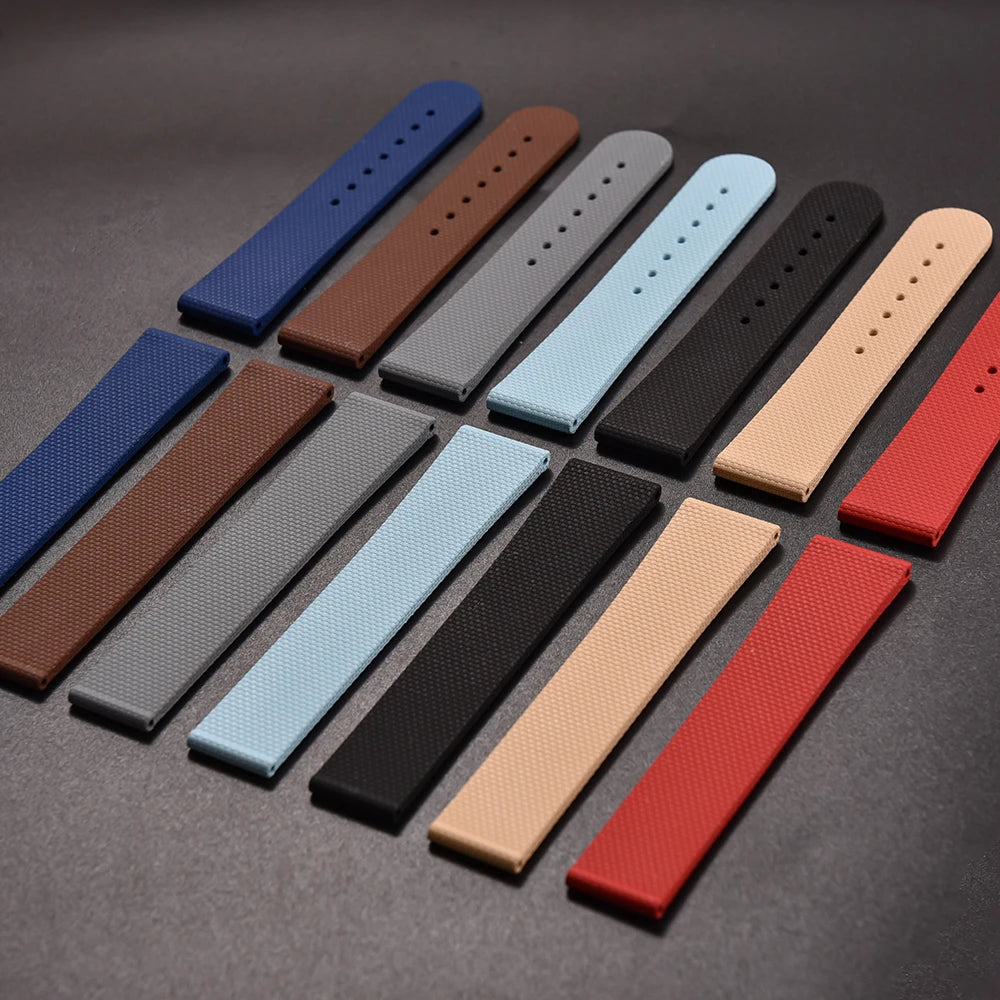 Unisex 20mm Premium Rubber Watch Bands | Quick Release Strap