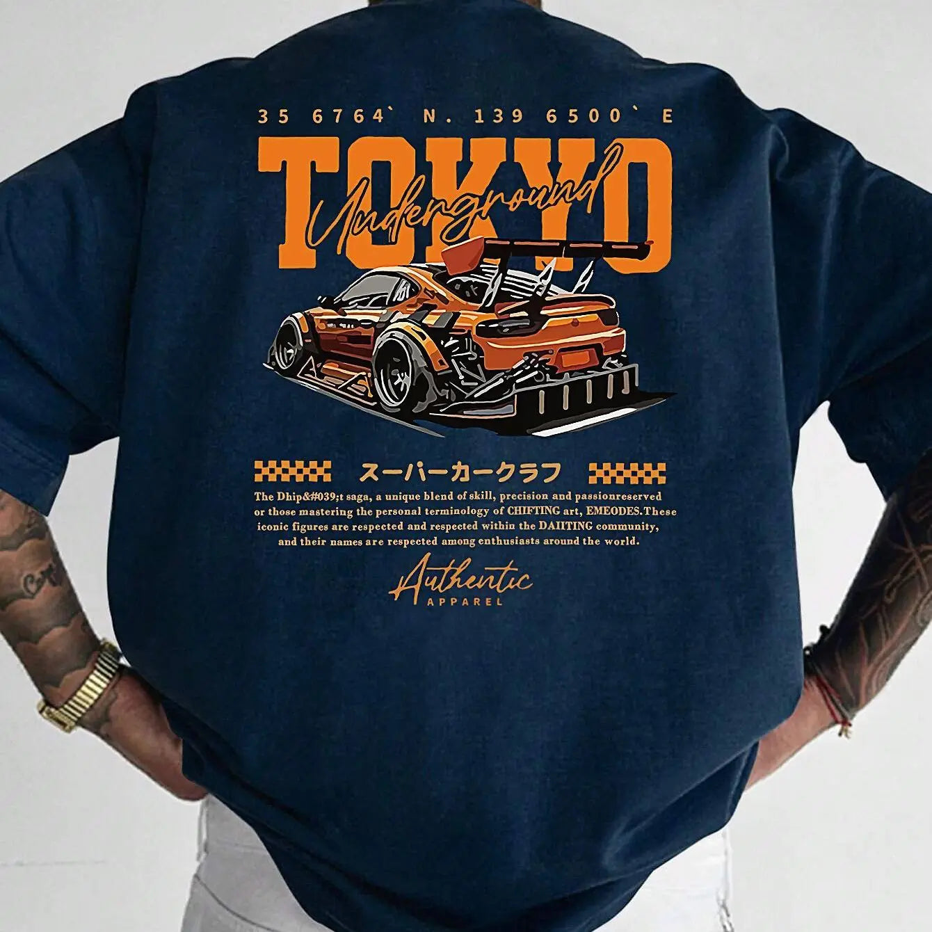 Men's Cotton Casual T-Shirt | Stylish Japanese Tokyo Design