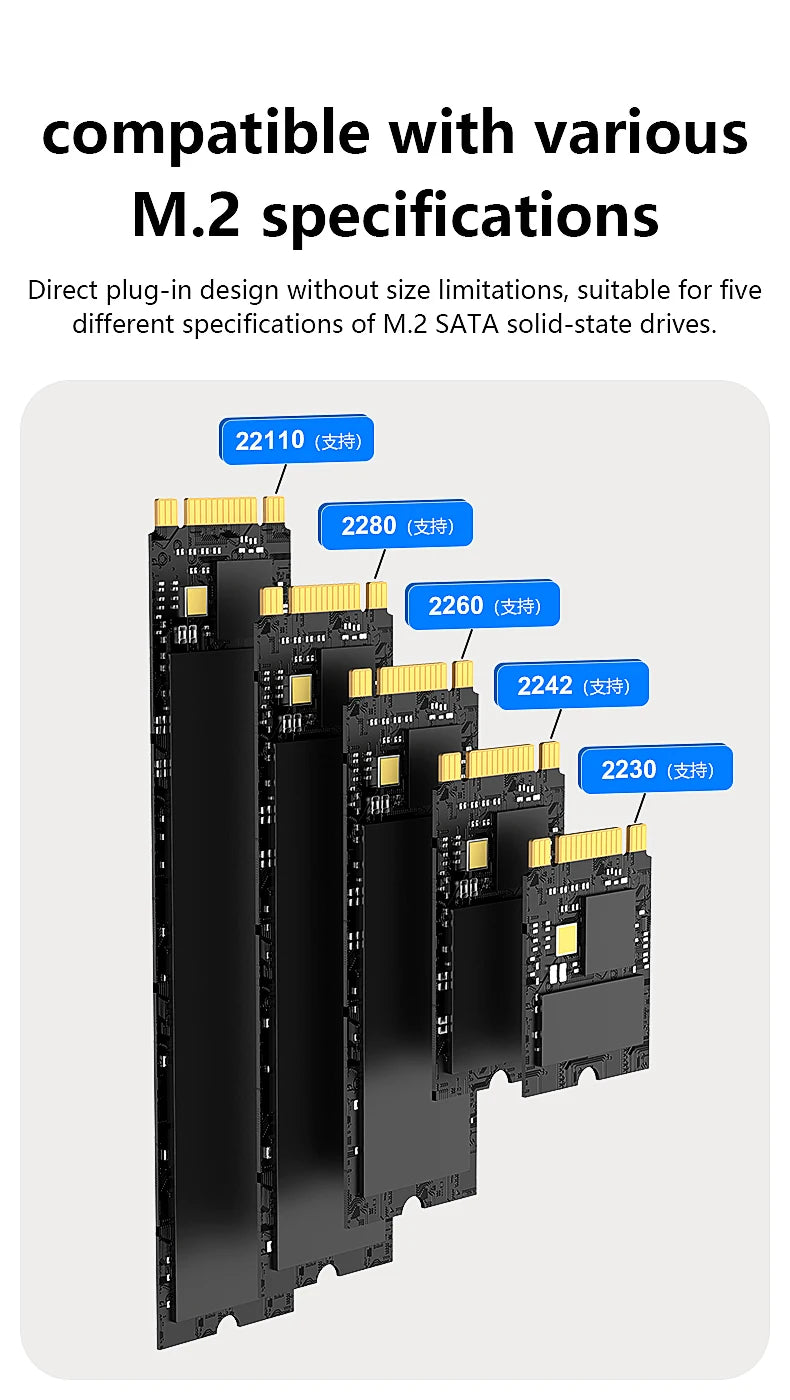 Dual M.2 SATA SSD Docking Station for Offline Cloning