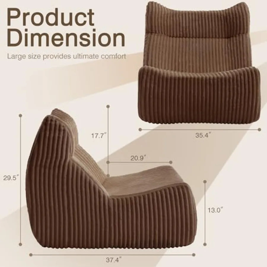 Cozy Big Bean Bag Chair | Stylish Lazy Floor Sofa for Relaxation