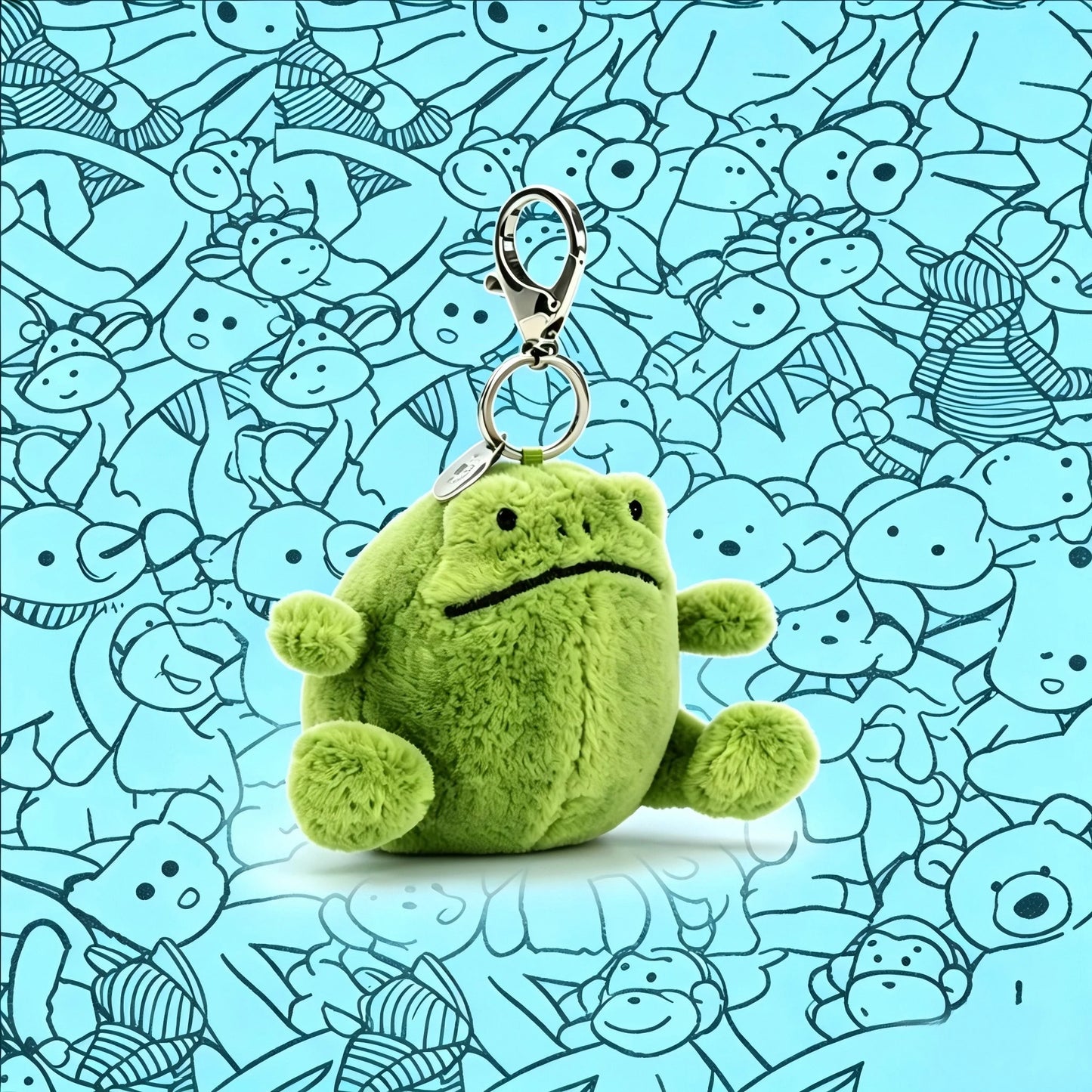 Cute White Dragon Plush Keychain | Soft Stuffed Animal Charm