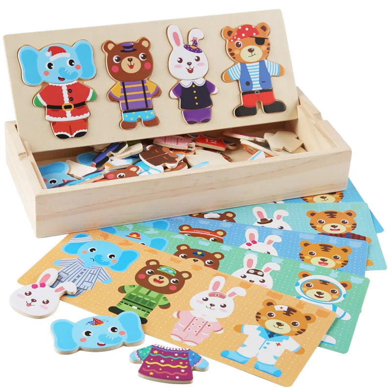 Educational Wooden Jigsaw Puzzle for Kids | Montessori Style Fun