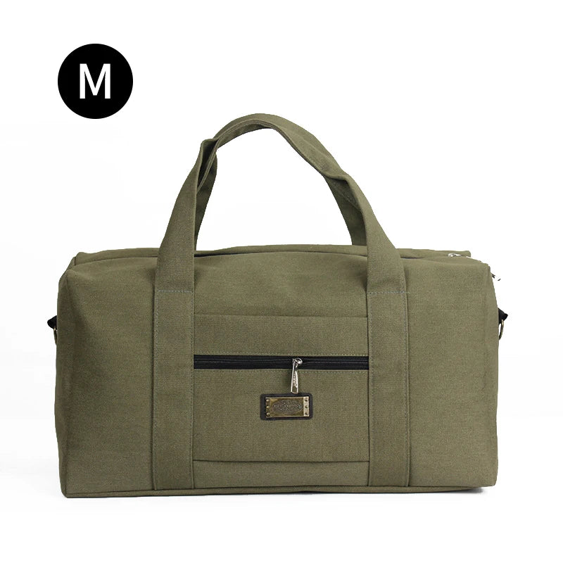 Unisex Soft Canvas Travel Duffle Bag | Large Capacity Tote