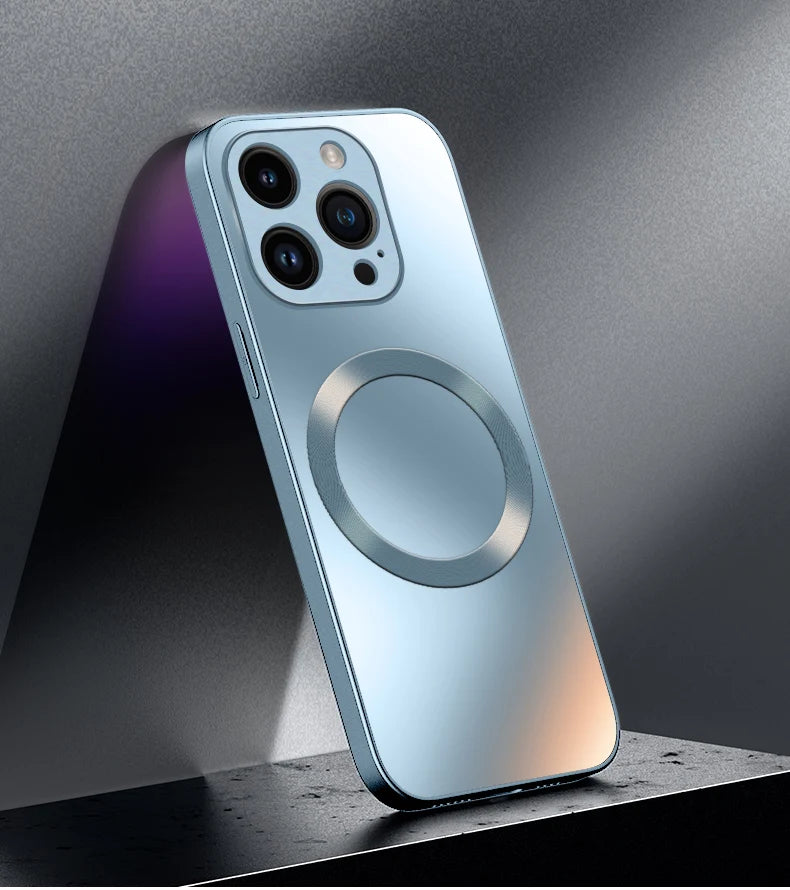 AG Matte Silicone Hard Case For Magsafe iPhone 17 Air 16 16E 15 14 13 12 11 Pro X XS Max Mini Plus Frosted Phone Magnetic Cover