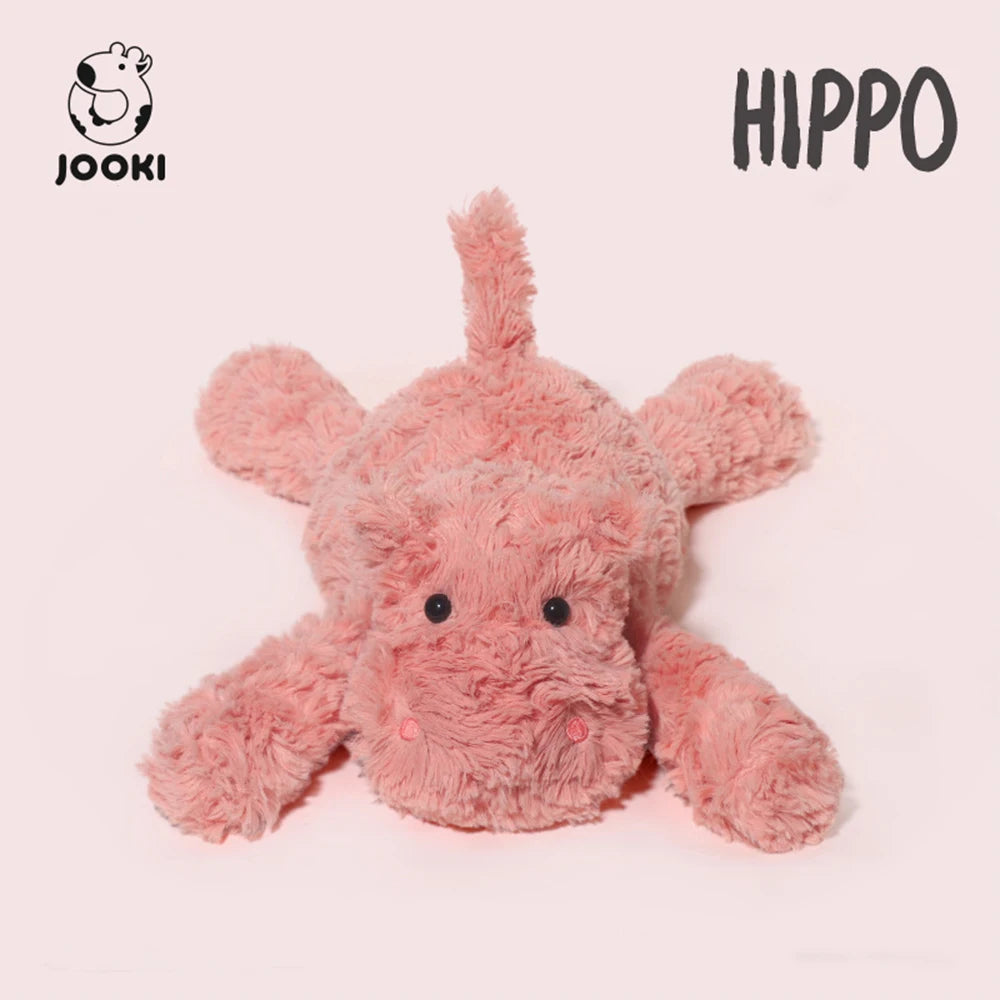 Cute Elephant, Hippopotamus, Monkey & Fox Plush Toy – Soft Stuffed Animal Sleeping Companion, Funny Room Decor Doll, Birthday Gift for Girls and Kids