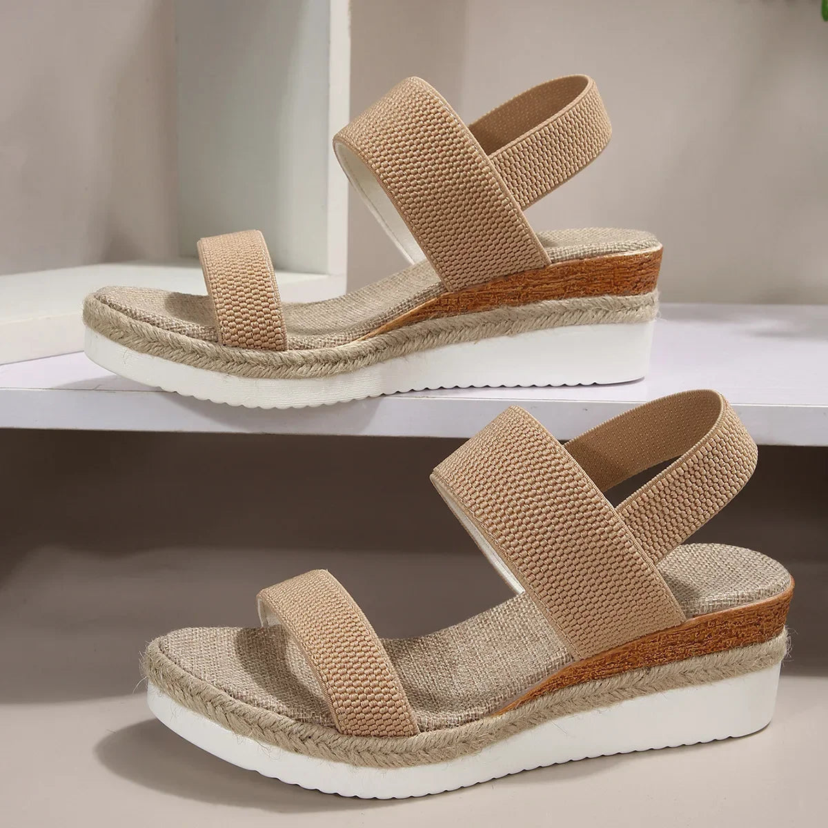 Stylish Women's Wedge Heeled Platform Sandals for Summer Comfort