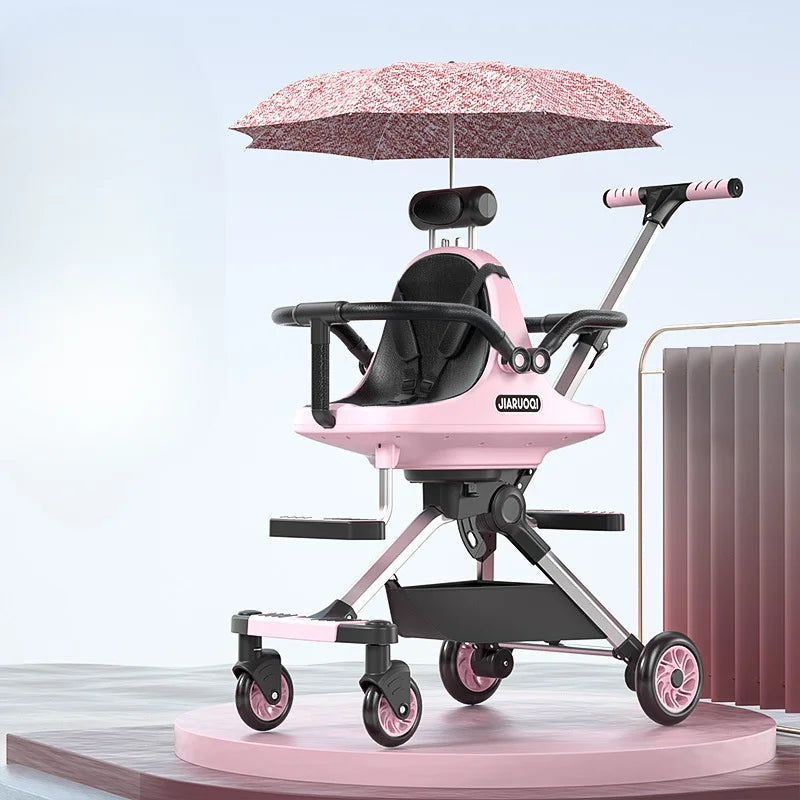 Lightweight Double Stroller with Canopy for Infants & Toddlers