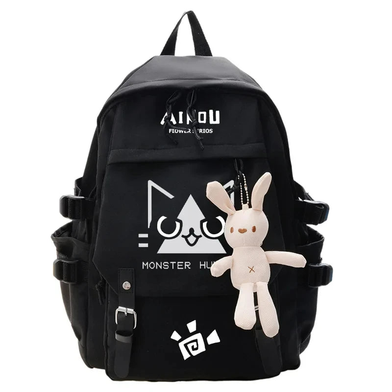Anime Monster Hunter Cat Backpack | Stylish Schoolbag for All