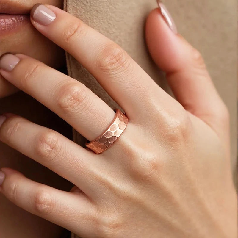 Simple Copper Magnetic Rings for Women | Comfortable Elegant Jewelry