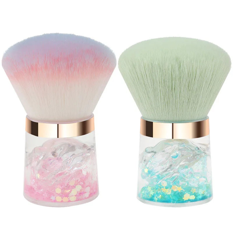 Portable Pink Blush and Nail Dust Brush | Essential Beauty Tool