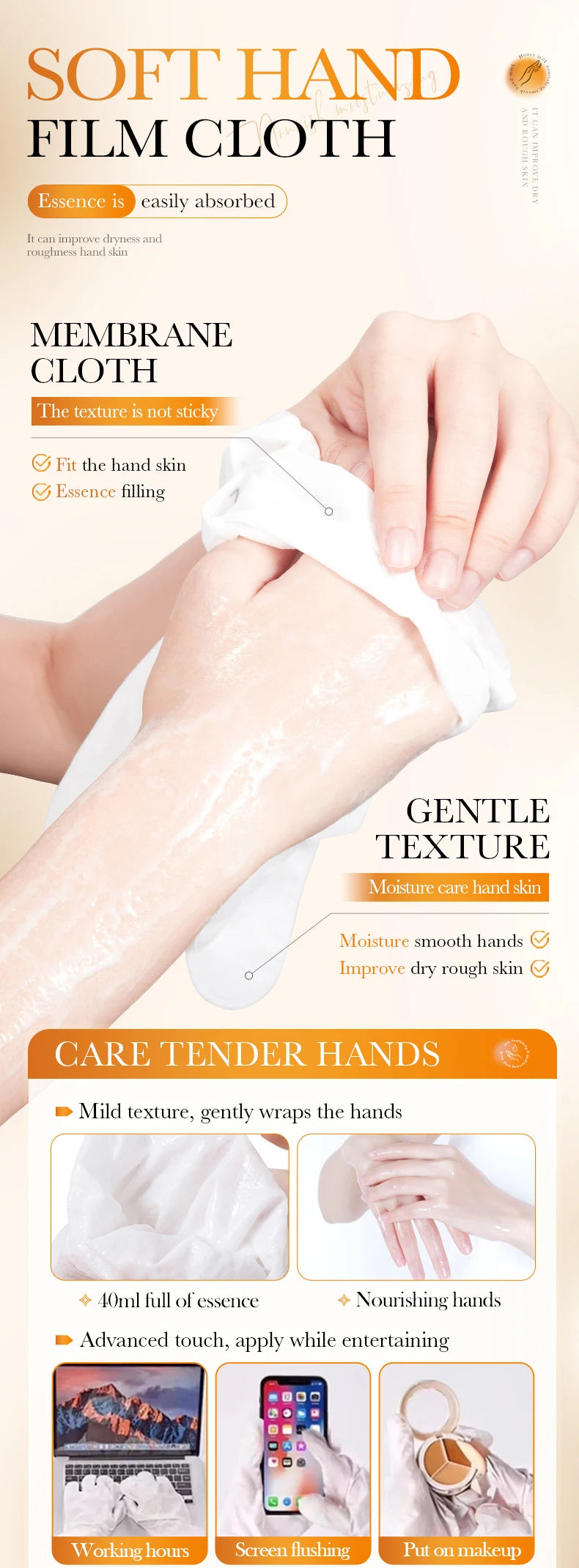 5 Pairs Moisturizing Hand Care Gloves | Nourish and Smooth Skin