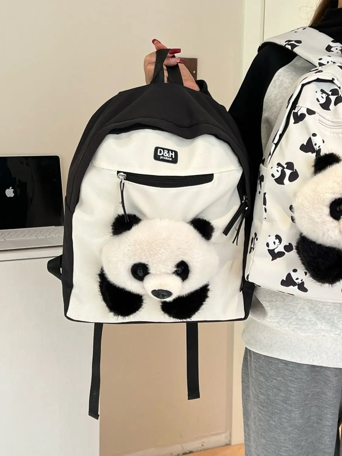 Cute Panda Backpack | Fashionable Lightweight School Bag for Students