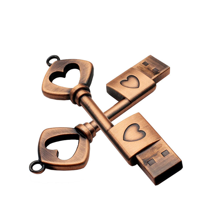 Heart Shaped USB 2.0 Flash Drive | Stylish 64GB Copper Memory Stick