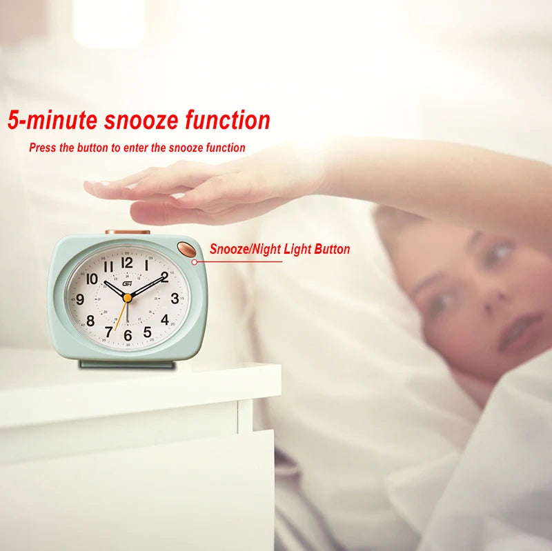 Modern Music Alarm Clock with Snooze and Night Light Function