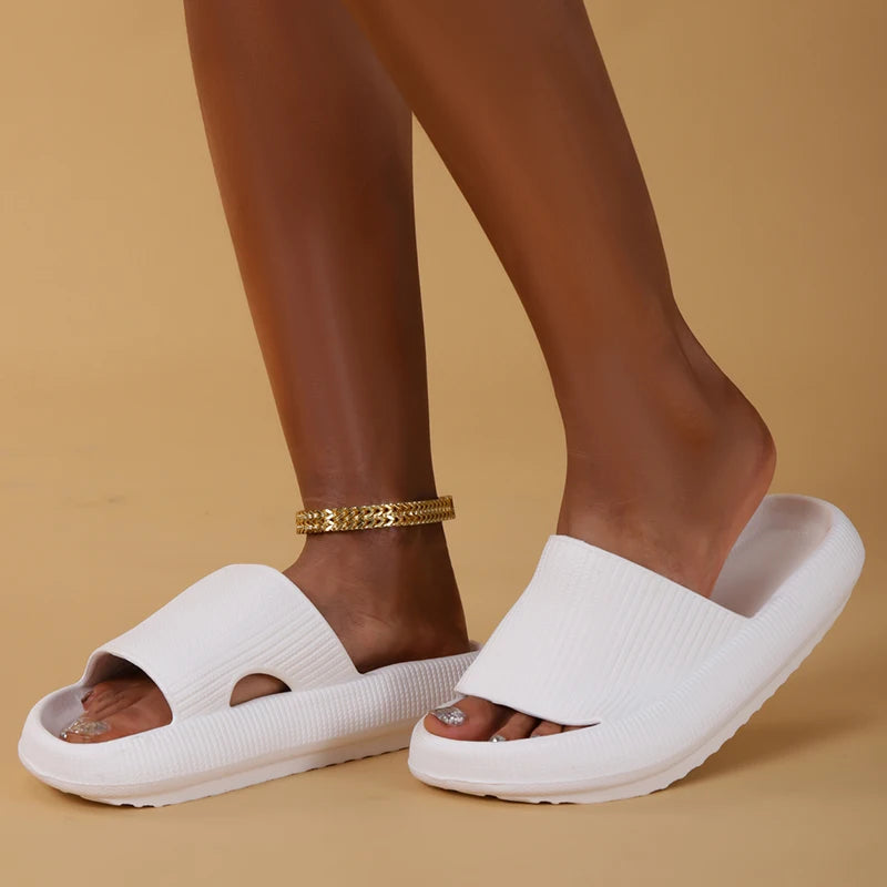 Super Soft Platform Cloud Slippers for Women | Comfy Bathroom Slides