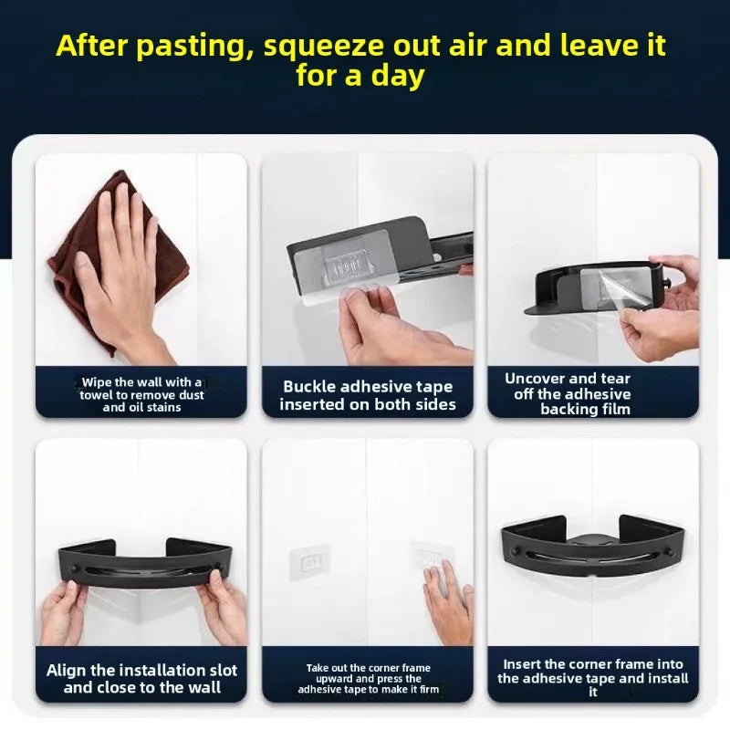 No Drill Shower Shelf | Strong Adhesive Bathroom Organizer