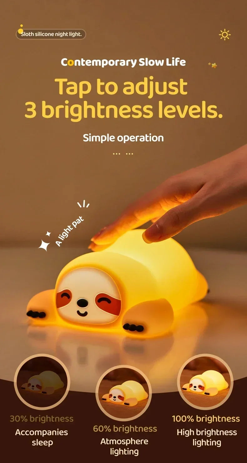 Cute Animal Silicone LED Night Light | Adorable Sleep Lamp