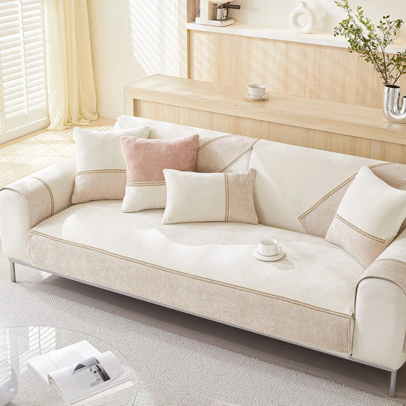 Soft Chenille Non-Slip Sofa Seat Cover for Ultimate Comfort