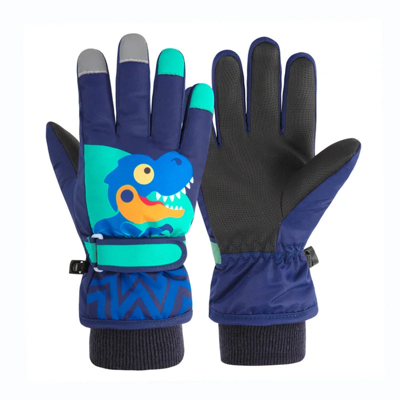 Thick Baby Winter Gloves | Waterproof Coral Fleece Kid Mittens
