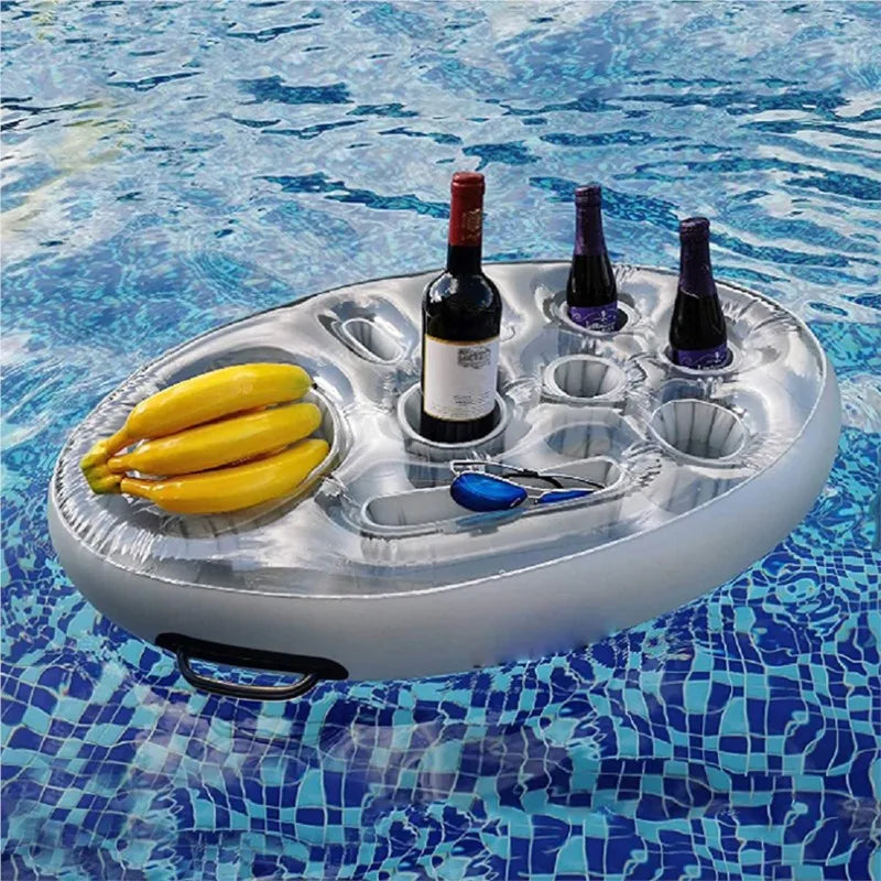 Inflatable Pool Drink Holder | Summer Party Float Cooler Tray