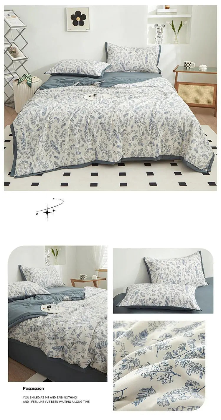 Comfortable Summer Cool Quilt Set | Lightweight Breathable Comforter