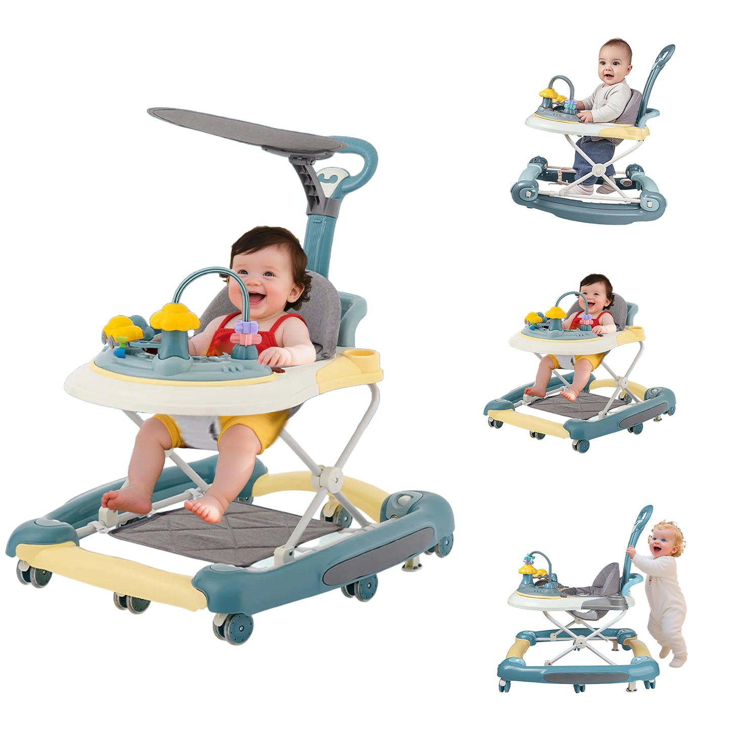 Multi-Functional Baby Walker with Awning | Safe & Fun Mobility